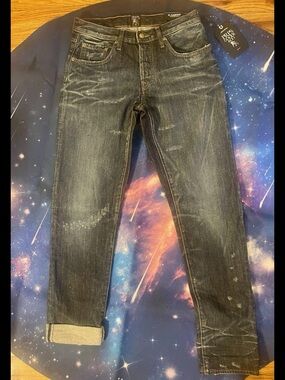 Women’s Boyfriend Jeans in Washed Blu by PRPS Denim